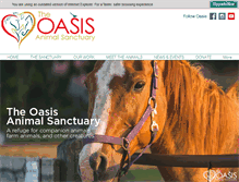 Tablet Screenshot of oasisanimalsanctuary.org